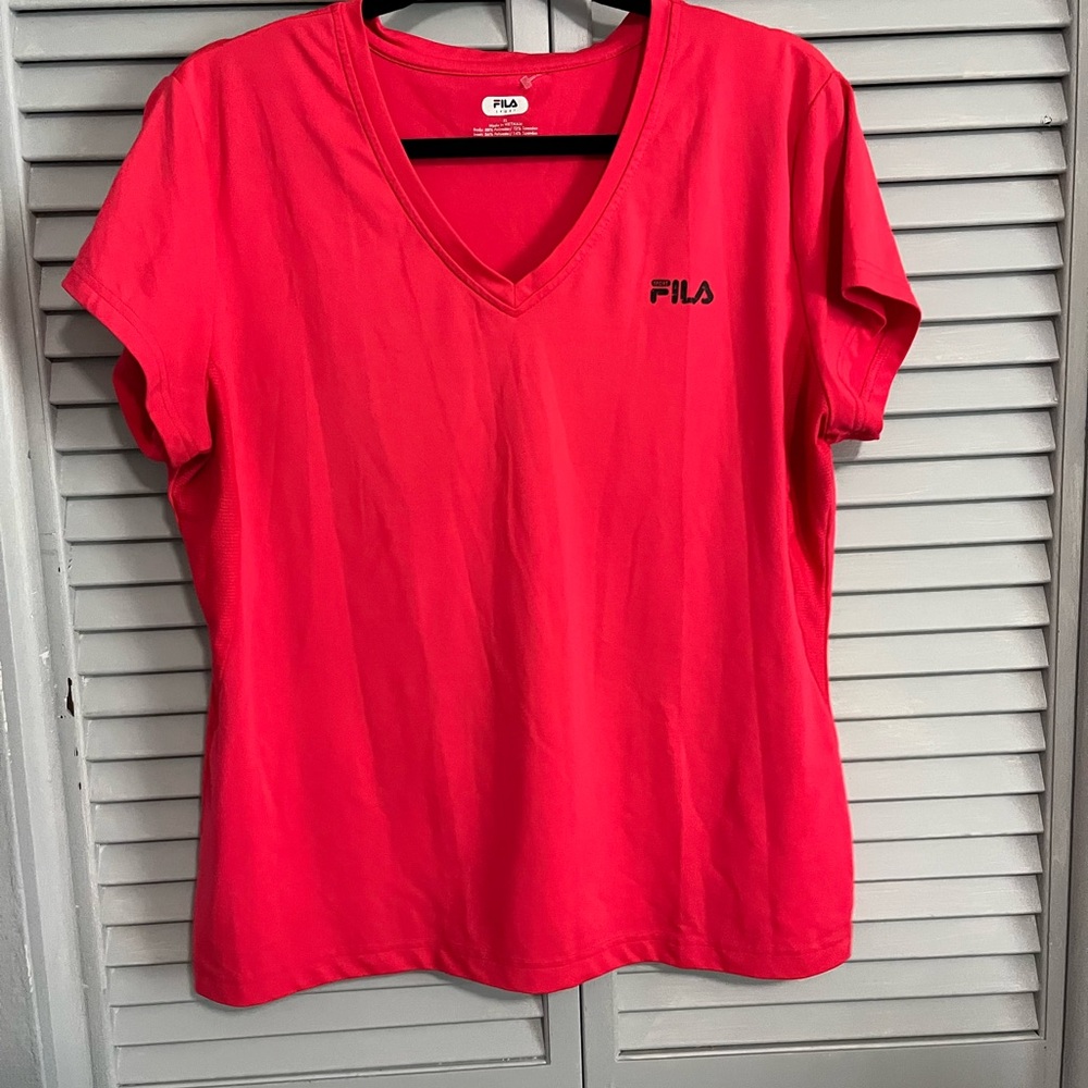 Fila Red Short Sleeve Relaxed Tee